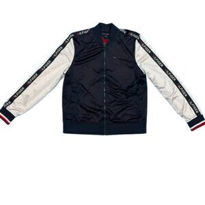 TOMMY HILFIGER TRACK JACKET UNISEX – SMALL – NAVY / WHITE / TRICOLOR – EXCELLENT